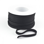 Flachkordel 10mm Polyester schwarz