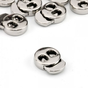 Kordelstopper aus Metall 15 x 18mm silber