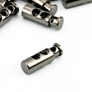 Kordelstopper aus Metall 7 x 23mm schwarz brniert