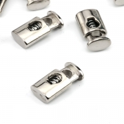 Kordelstopper aus Metall 10 x 19mm silber
