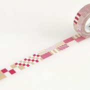 10m Washi Tape 15mm Mix Red