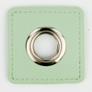 Ösen-Patches Quadrat mit 8mm Öse hellgrün