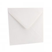 Umschlag quadratisch weiß gerippt 130 x 130 mm