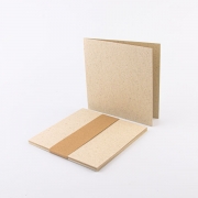 5 Faltkarten Klappkarten blanko Graspapier 11,5 x 11,5 cm