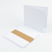 5 Faltkarten blanko Clairrough hochwei 13,5 x 13,5 cm