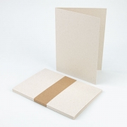 5 Faltkarten blanko Zuckerrohr-Papier 295g DIN A5 auf A6