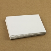 Mini Karten blanko Chromokarton weiß 400g 9,65 x 6,65cm