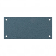 Blanko Patch Kunstleder 55 x 25 mm taubenblau