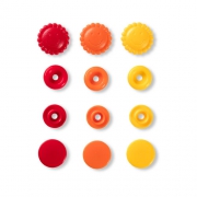 Prym Love Color Snaps, Blume, 13,6mm, gelb/rot/orange 393080