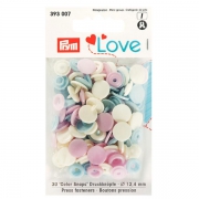 Prym Love Color Snaps 30 Stk. rosa, hellblau, perle 393007