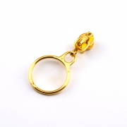 5 Schieber mit Ring gold fr 3mm Reiverschluss