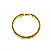 5 flache Schlsselringe gold 25 mm