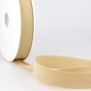 Schrägband beige aus Baumwolle PES 20mm