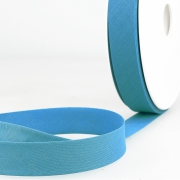 Schrgband blau aus Baumwolle PES 20mm