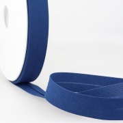 Schrägband blau aus Baumwolle PES 27mm
