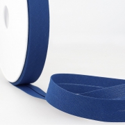 Schrgband blau aus Baumwolle PES 27mm