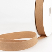 Schrägband braun aus Baumwolle PES 20mm