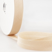 Schrägband creme aus Baumwolle PES 20mm