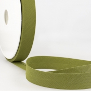 Schrägband oliv aus Baumwolle PES 20mm
