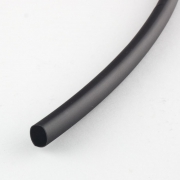 20cm Schrumpfschlauch Kordelende 6,4 auf 3,2mm schwarz