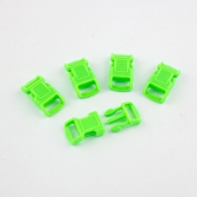 5 Stück Steckschnalle 10 mm gebogen hellgrün