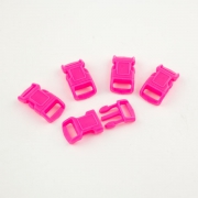 5 Stück Steckschnalle 10 mm gebogen pink