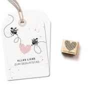 Ministempel Herz - gestrickt