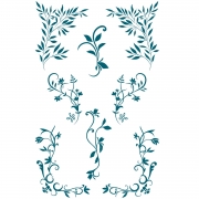 Rico Design - Paper Poetry Silikonstempel Schnörkel floral
