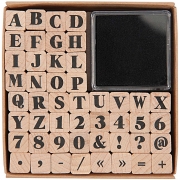 Rico Design - Paper Poetry Holzstempel Set ABC und Zahlen II