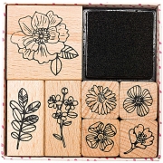 Rico Design - Paper Poetry Holzstempel Set Hygge Flowers