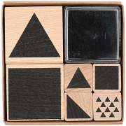 Rico Design - Paper Poetry Holzstempel Set Geometrisch eckig