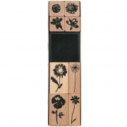 Rico Design - Paper Poetry Holzstempel Set Wildblumen