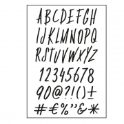 Paperfuel Clear Stamp A6 Alphabet Funky