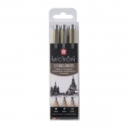 Pigma Micron Etui 3 Fineliner Schwarz 08-10-12 Breit