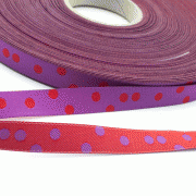 Webband Punkteband, lila rot 10mm