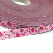 Webband Rosenband, rosa 12mm
