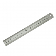 Lineal aus Metall 20cm cm/inch