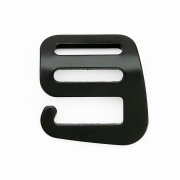G-Haken Aluminium mit 25mm Durchlass matt schwarz