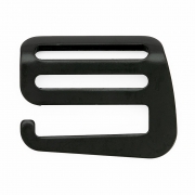 G-Haken Aluminium mit 38mm Durchlass matt schwarz