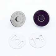 10 Magnetknöpfe schwarz brüniert 18mm