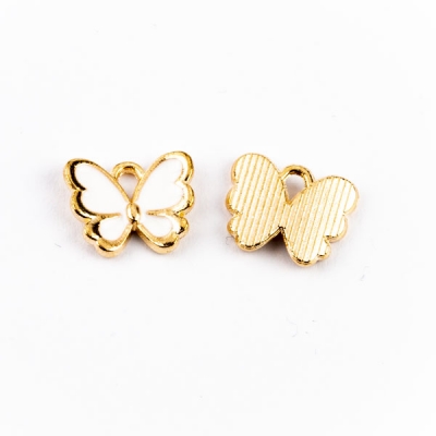 Anhnger Schmetterling wei 13 x 12 mm