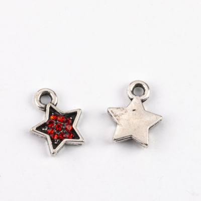 Anhänger Ministern mit Steinen rot 9 mm