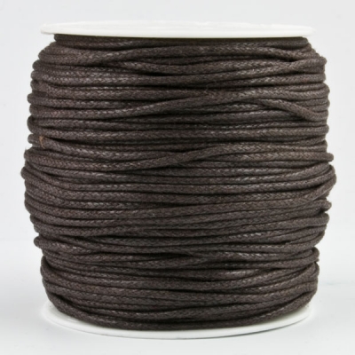 Baumwollkordel gewachst 1,5mm schwarzbraun