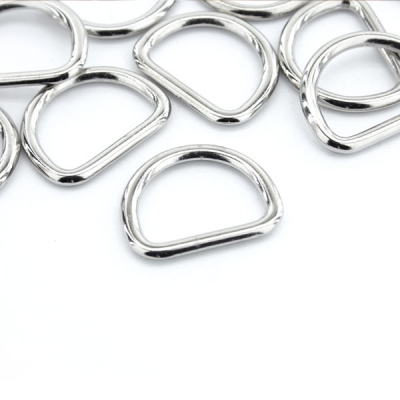 50 St D-Ringe 20mm x 15 x 3,0 Stahl Altmessing Halbrund Ring Halbrunde D Ringe 