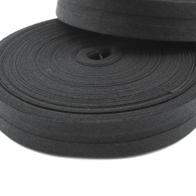 Schrägband schwarz aus Baumwolle 20mm