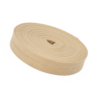 Schrägband beige aus Baumwolle 20mm