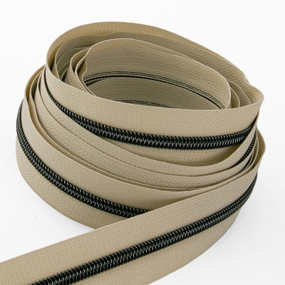 Metallisierter Endlosreißverschluss onyx P10 - 6,5mm beige