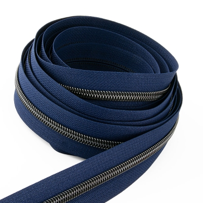 Metallisierter Endlosreißverschluss onyx P10 - 6,5mm dunkelblau