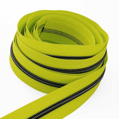 Metallisierter Endlosreißverschluss onyx P10 - 6,5mm limette