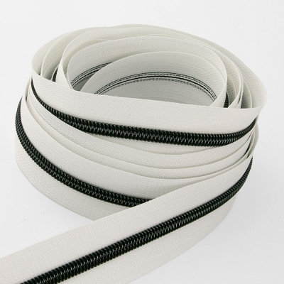 Metallisierter Endlosreißverschluss onyx P10 - 6,5mm weiß